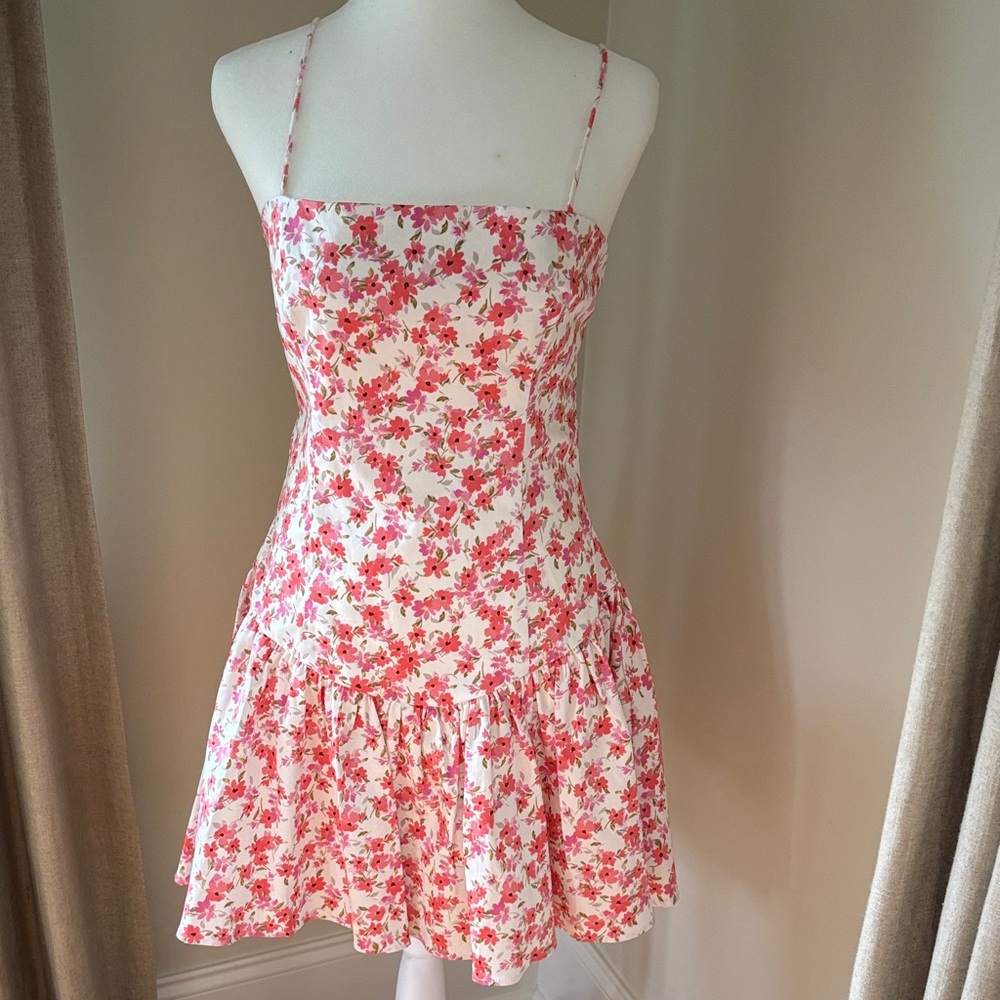 Maeve Pink and White Floral Dress